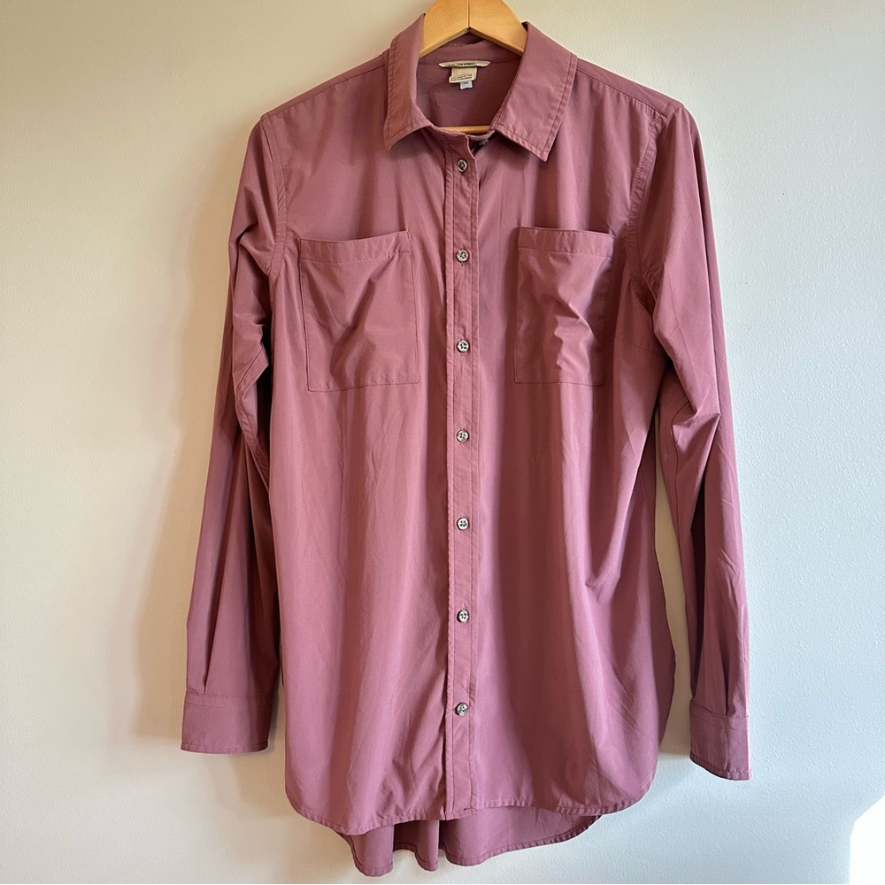 Duluth Trading Co, Button-Down Shirt, Mauve, Women’s Size Medium